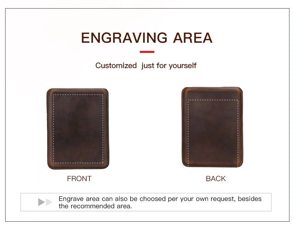 Luxury Genuine Leather Laptop Sleeve