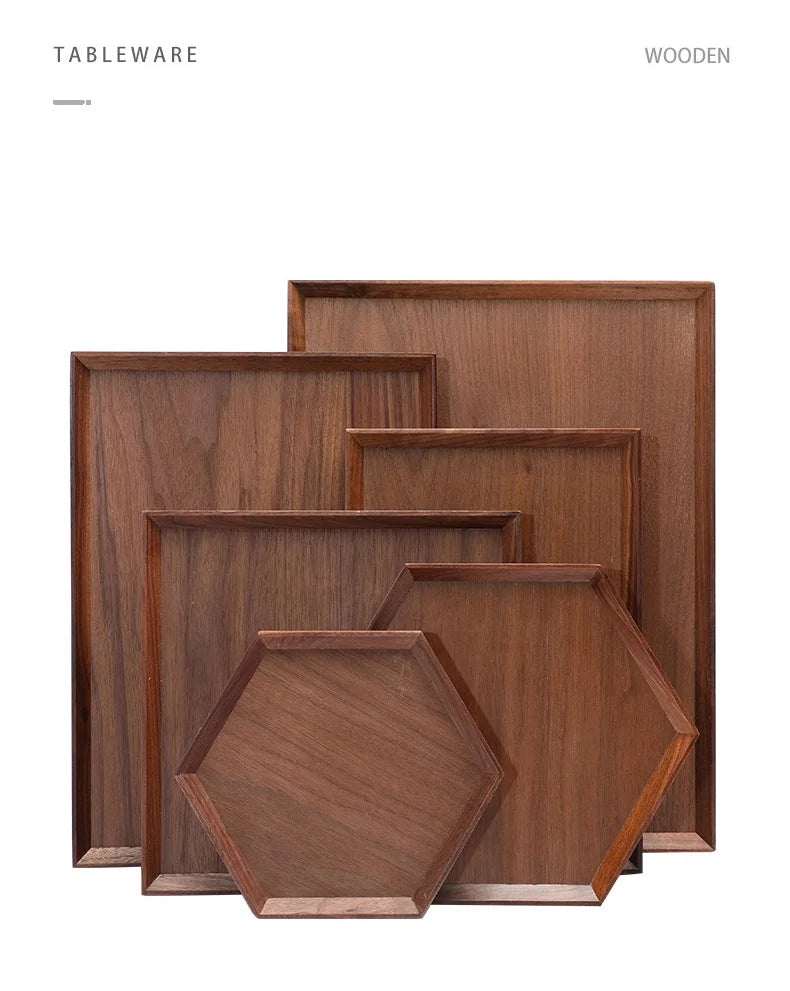 Black Walnut Hexagon Fruit Tray