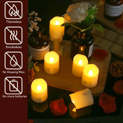 Rechargeable LED Candle Timer Set (6-Pack)
