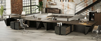 Saintcy Executive Height-Adjustable Desk Workstation