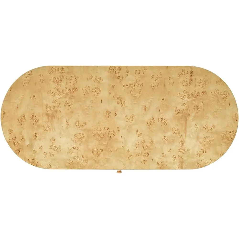 Burl Wood Oval Desk