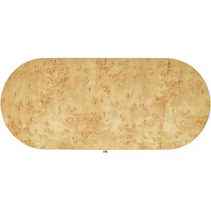Burl Wood Oval Desk