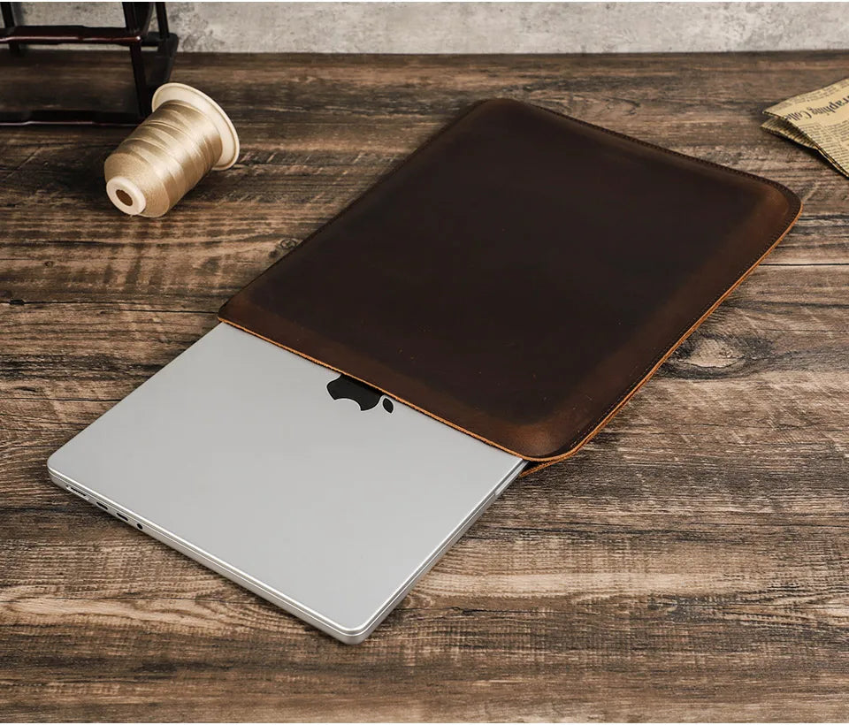 Luxury Genuine Leather Laptop Sleeve
