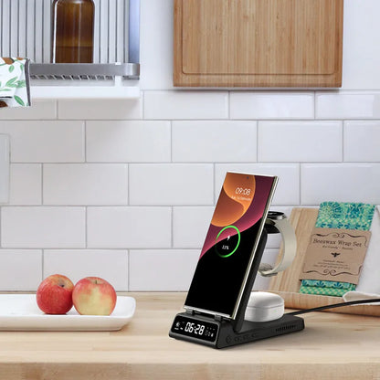 ChronoCharge Foldable 3-in-1 Wireless Charging Station