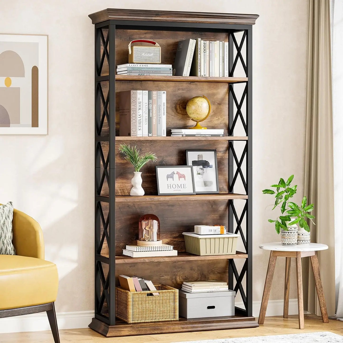 Ironwood 6-Tier Industrial Bookcase