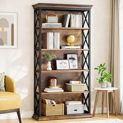 Ironwood 6-Tier Industrial Bookcase