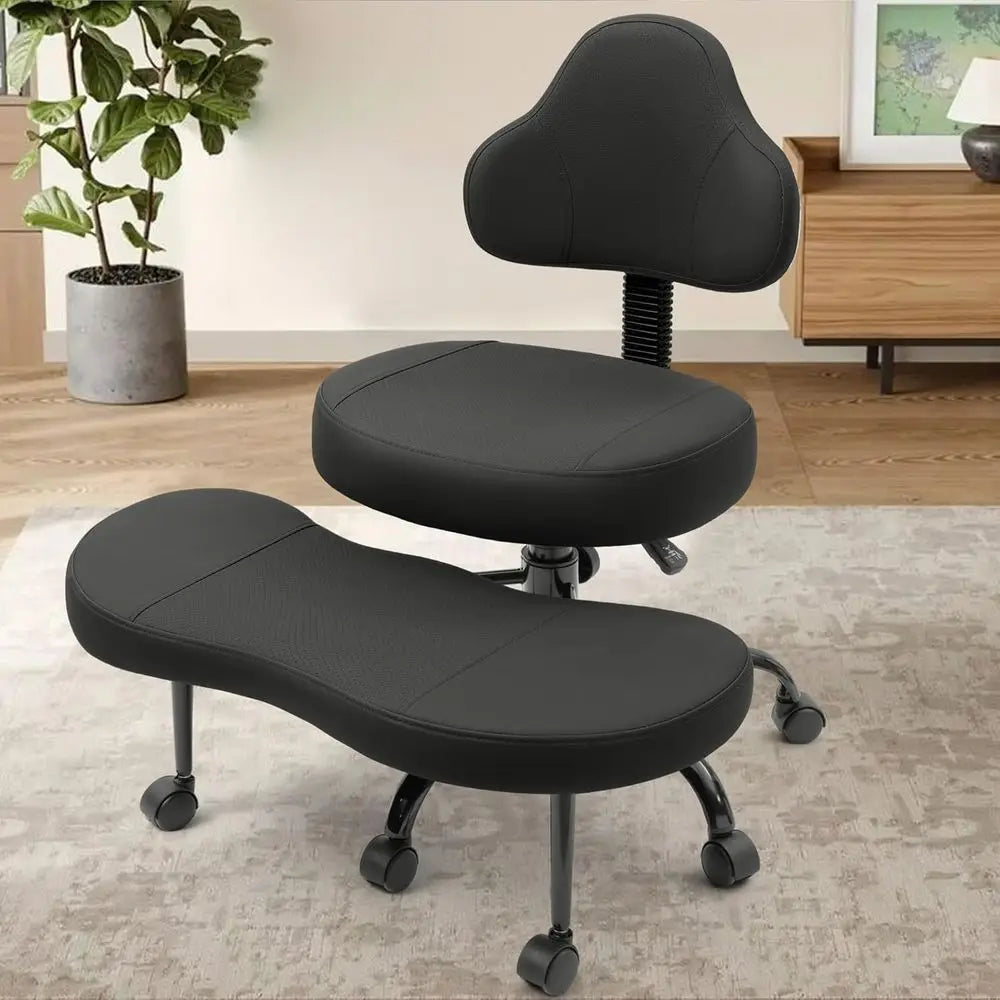 Adjustable Kneeling Chair & Retractable Footrest
