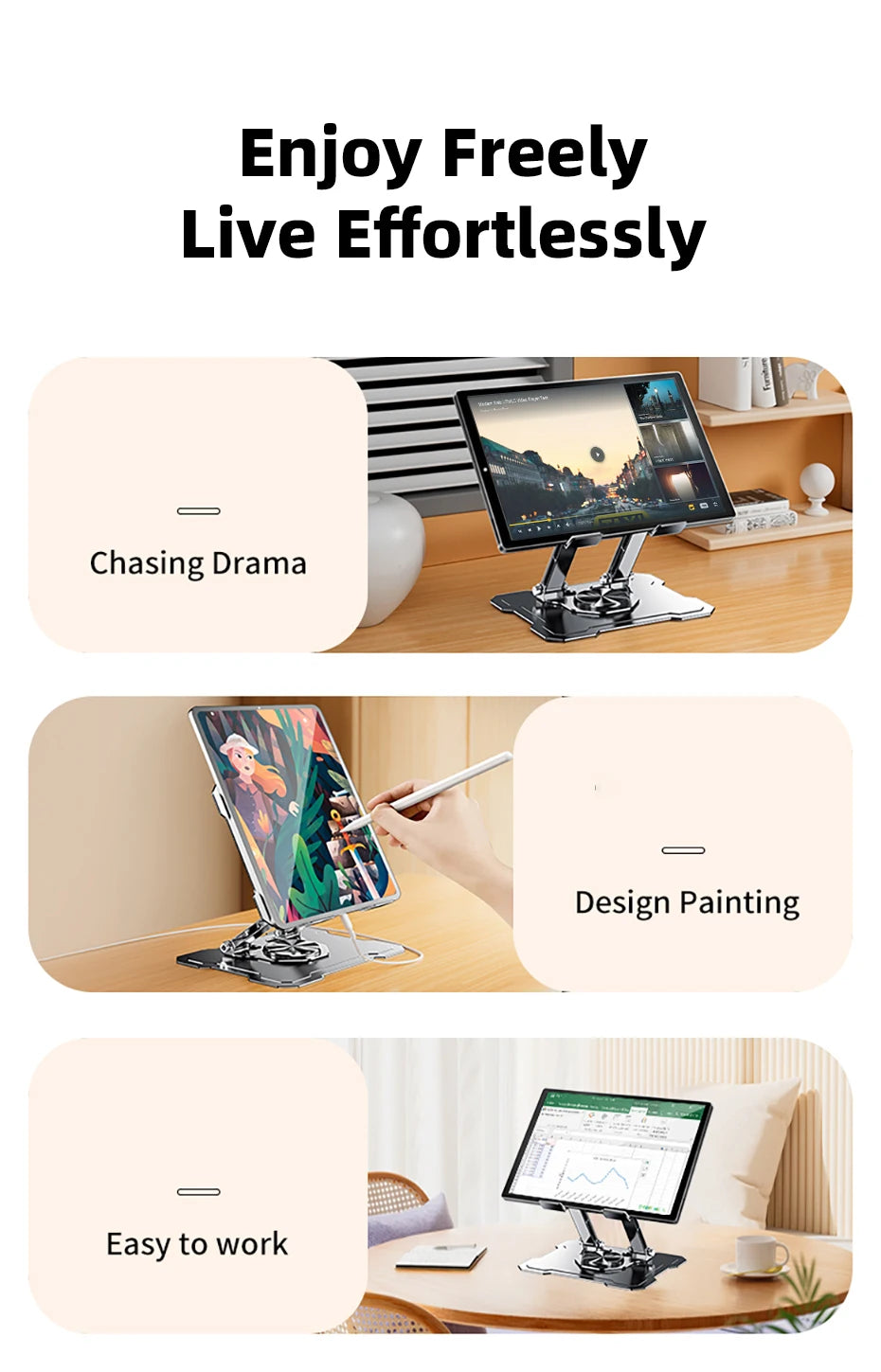Adjustable Desktop Tablet Stand