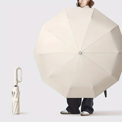 Windproof Folding Umbrella, Large Grip Handle