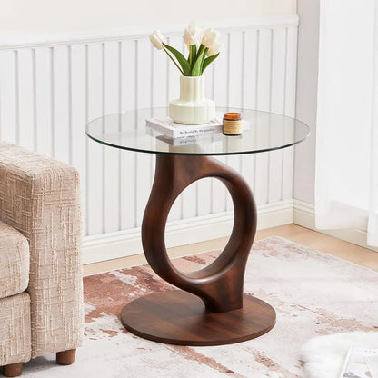 Rosemere Round Glass End Table