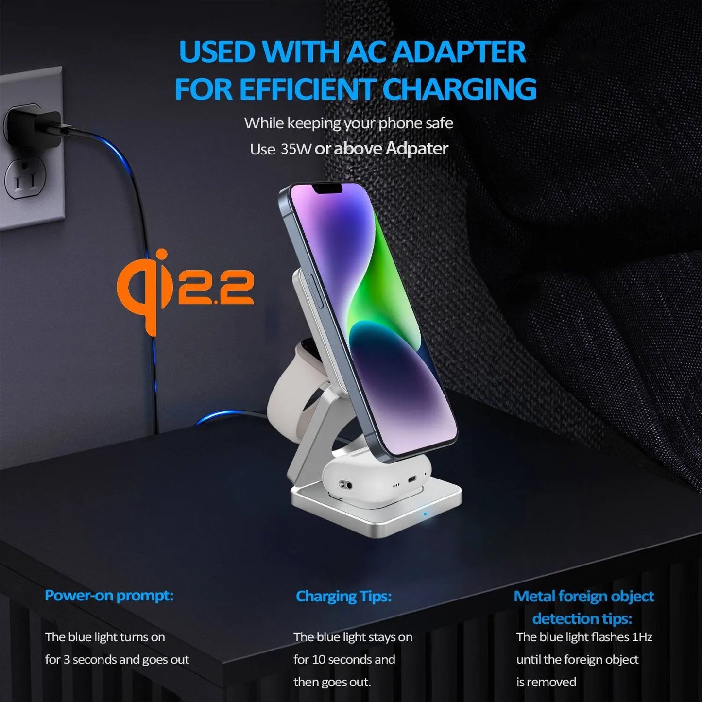 UltraFold 25W 3-in-1 Fast Wireless Charging Station