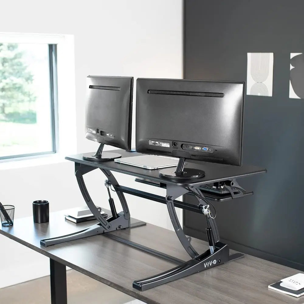 Adjustable Standing Desk Converter with Keyboard Tray