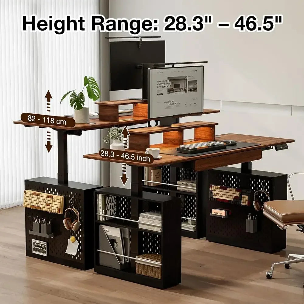 LED Storage Standing Desk