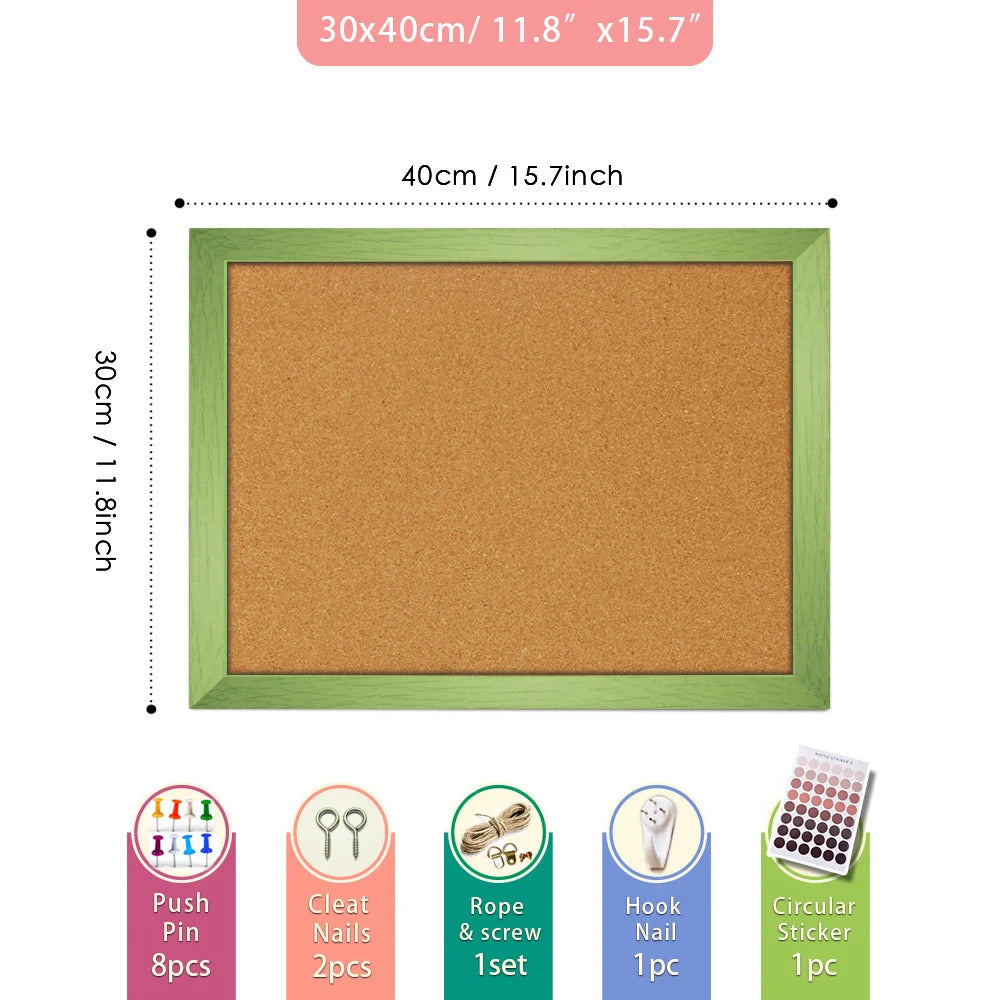 BlackCork Tile Bulletin Board Set