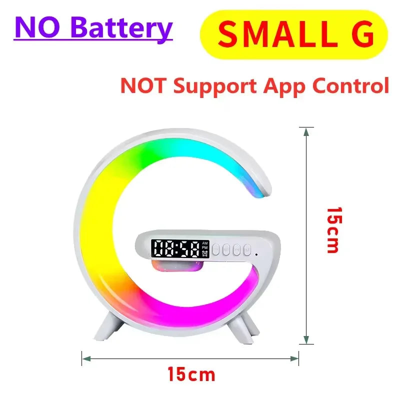 RGB Alarm Clock Wireless Charger Stand
