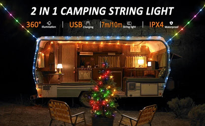 2-in-1 Rechargeable Camping Lantern & Reel Light