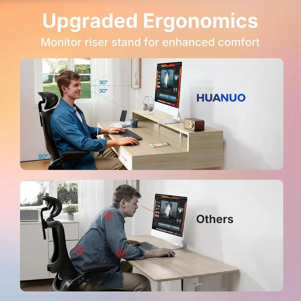 Dual Desk with C-Clamp Keyboard Tray