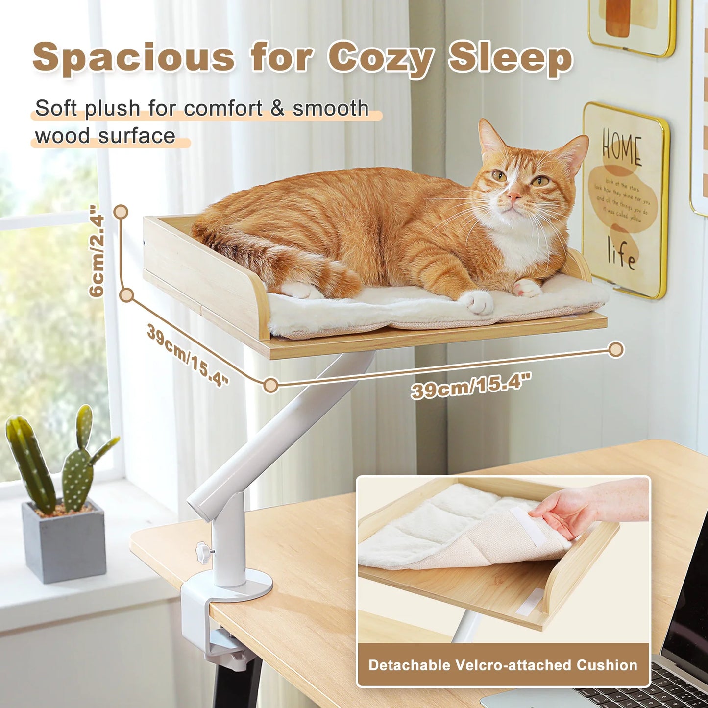360° Rotatable Cat Desk Bed