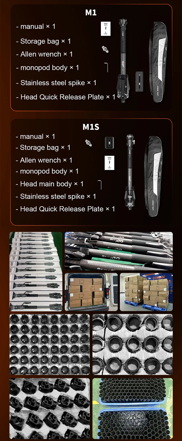 One-Click Carbon Fiber Monopod