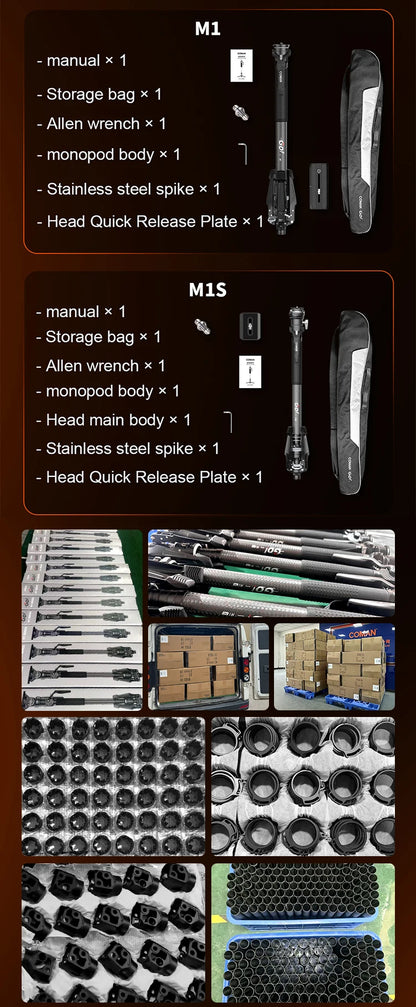One-Click Carbon Fiber Monopod