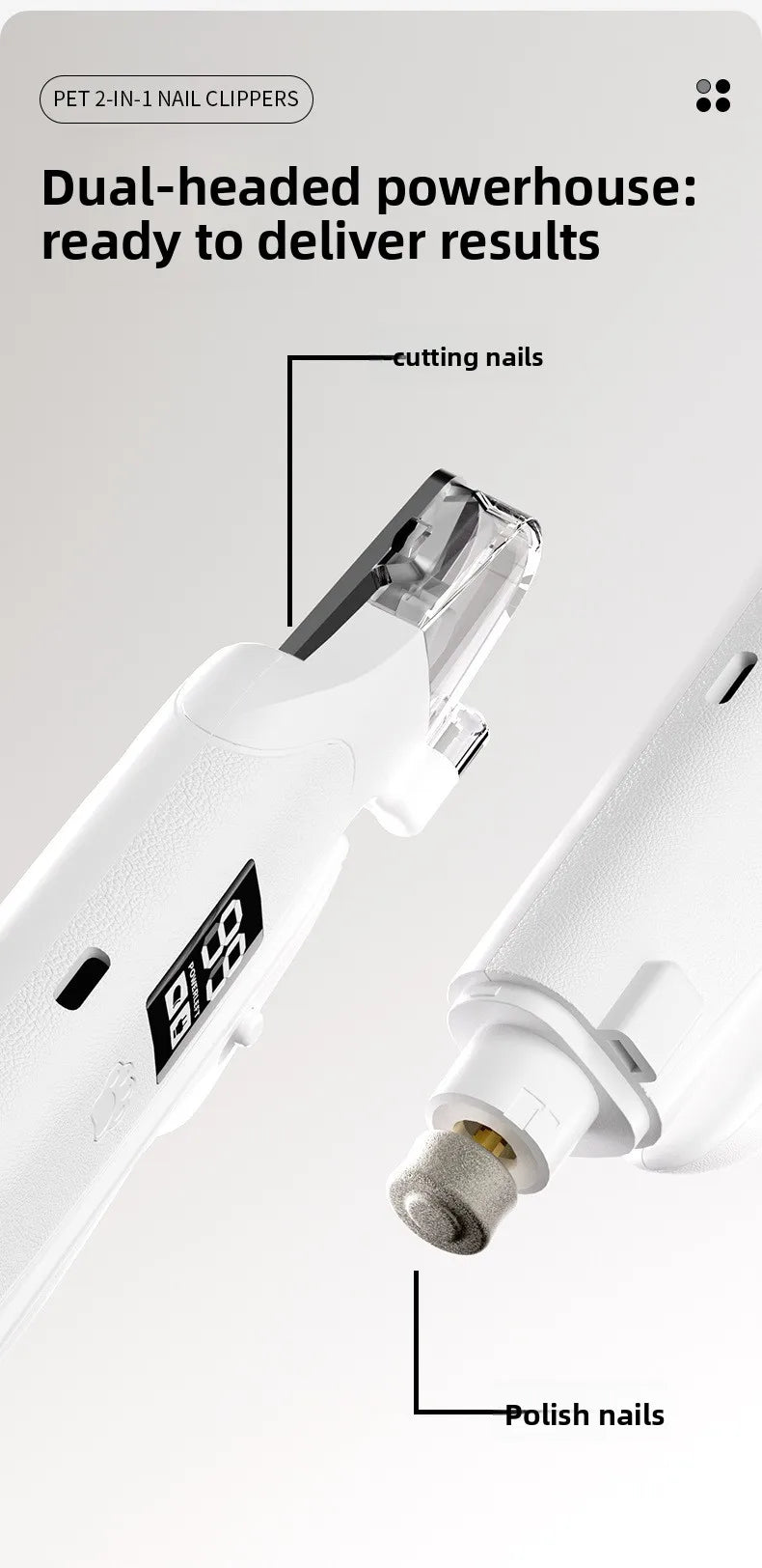 2-in-1 LED Pet Nail Clipper & Grinder