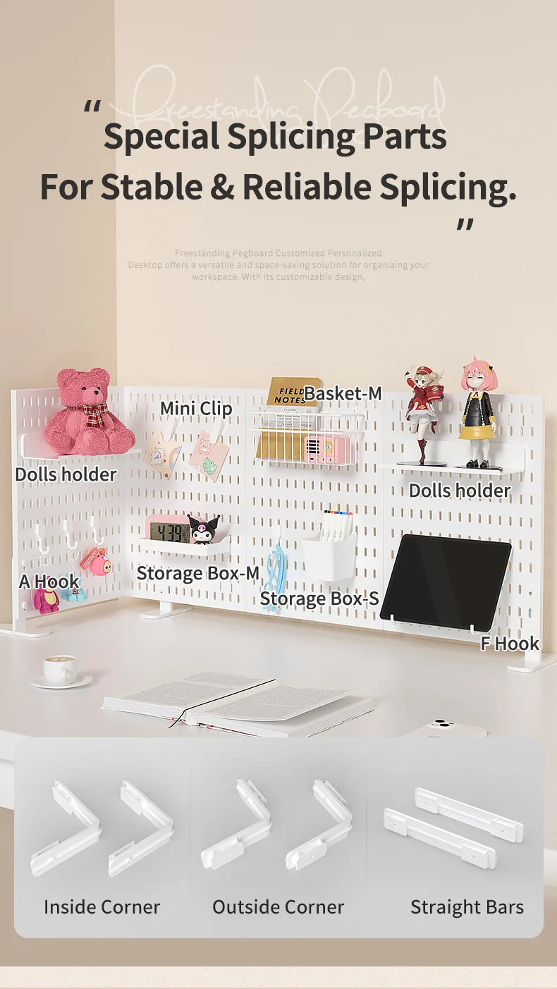 No-Drill Desktop Pegboard Organizer