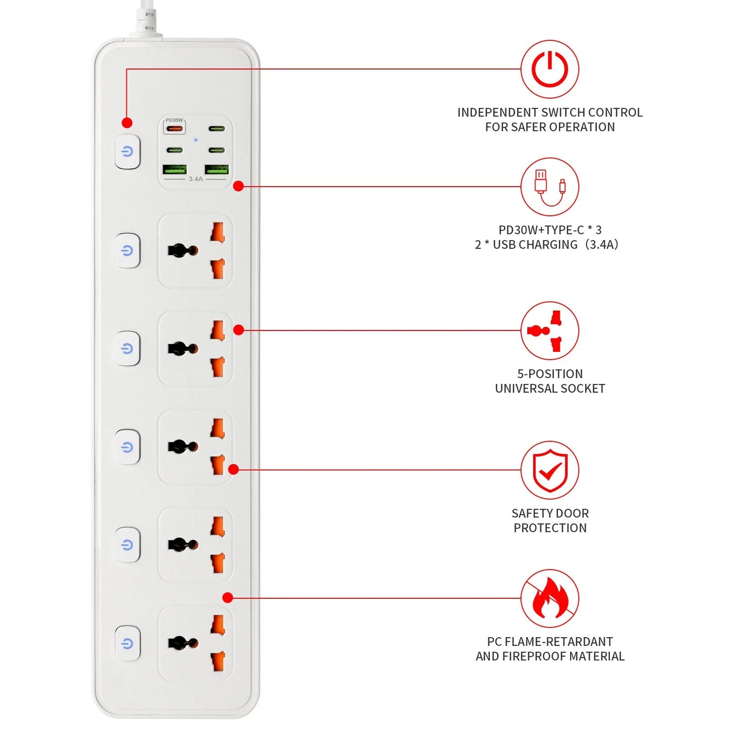 Universal Travel Power Strip
