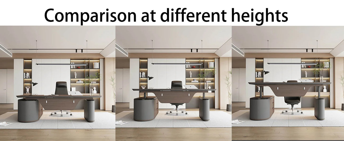The Vanguard Executive L-Shaped Office Suite with Storage Cabinet & Privacy Panel