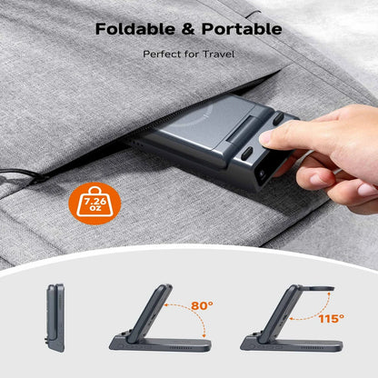 ChronoCharge Foldable 3-in-1 Wireless Charging Station