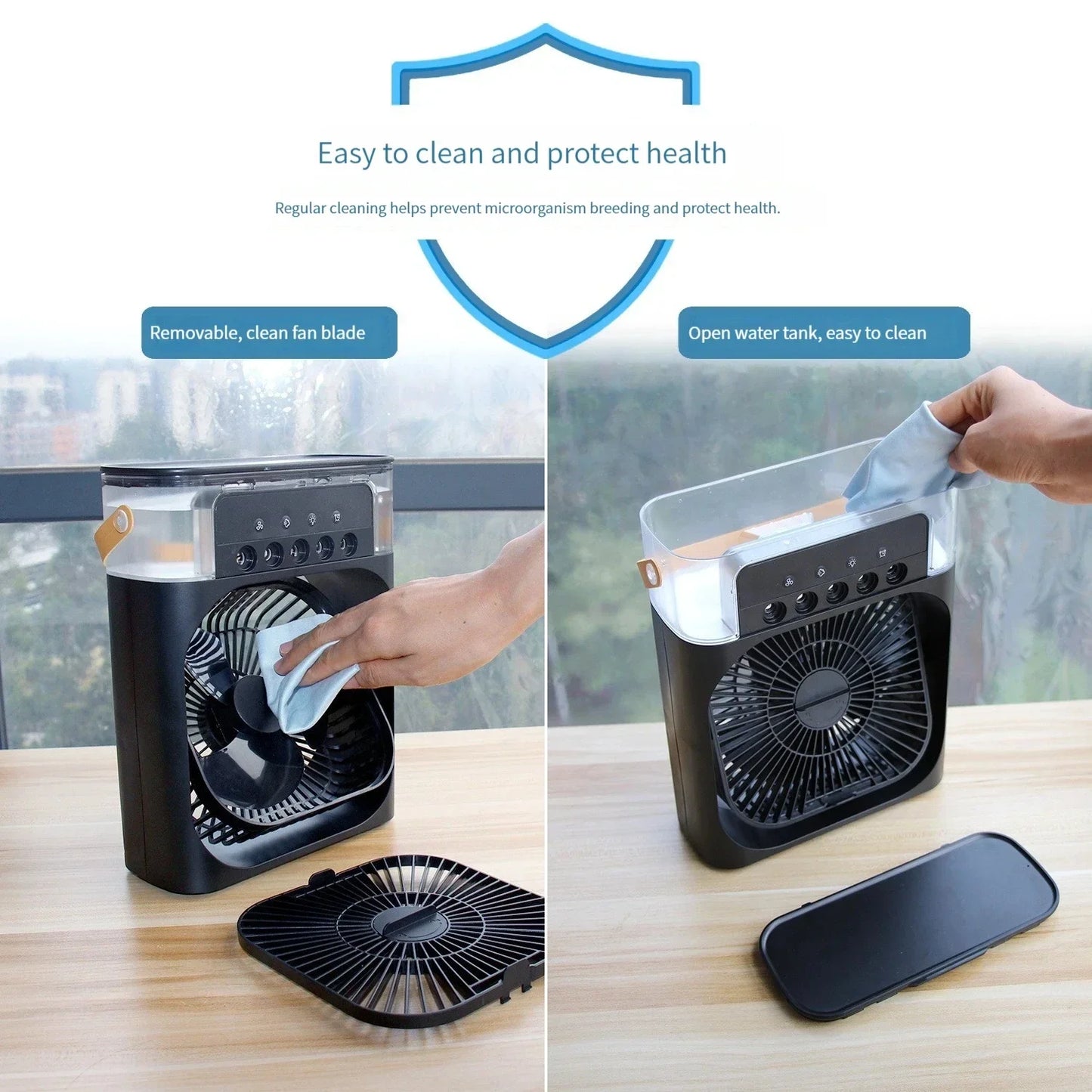 3-in-1 Mini Humidifier, Fan & Night Light
