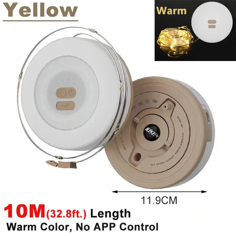 2-in-1 Rechargeable Camping Lantern & Reel Light