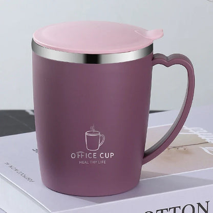 Insulated Steel Thermos Mug, 350ml, w/ Handle