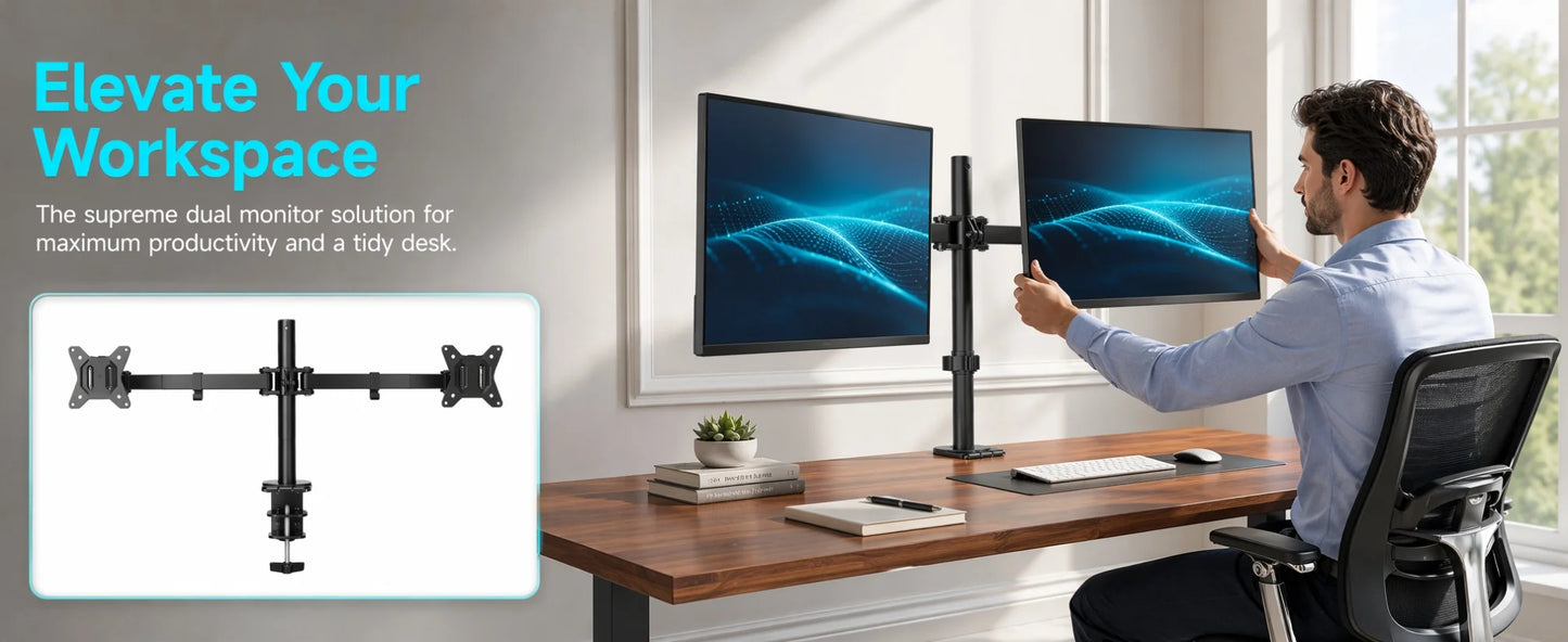 Kyspho Heavy-Duty Dual Monitor Mount