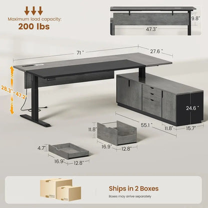 Everest L-Shaped Standing Desk