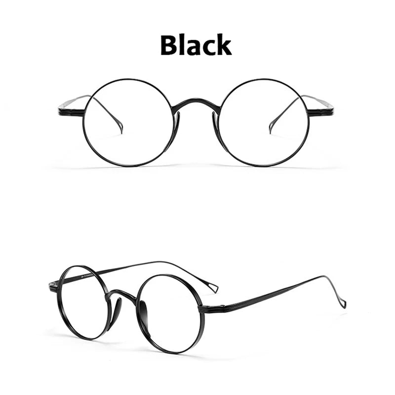 Titanium Retro Round Glasses