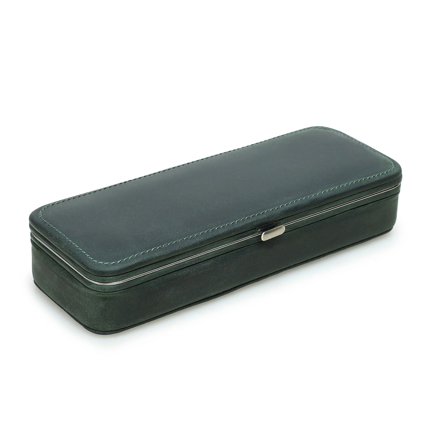 Vintage 3-Slot Leather Pen Case