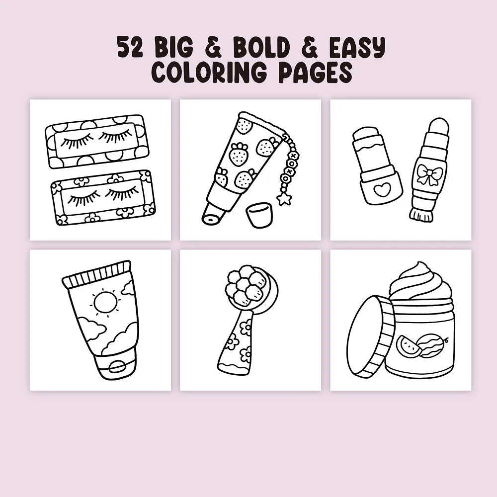 Cosmetics-Themed Adult Coloring Book