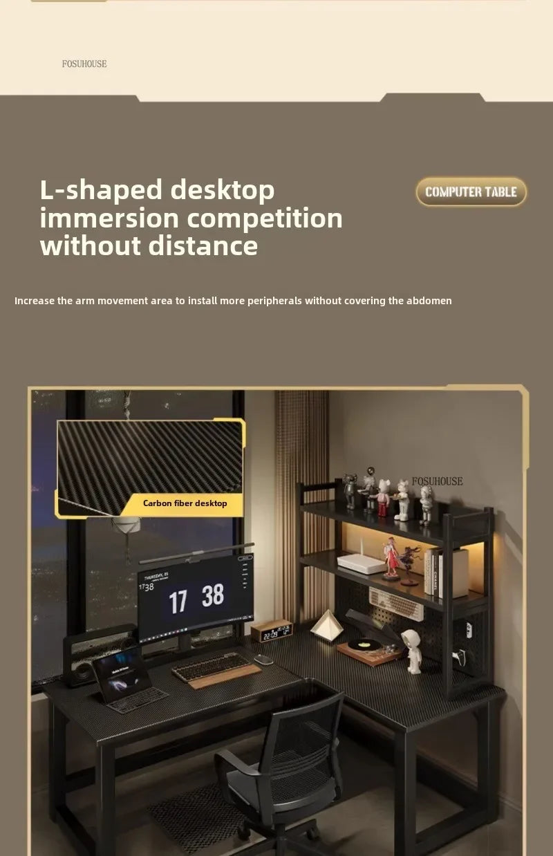 Integrated Bookshelf Writing Desk