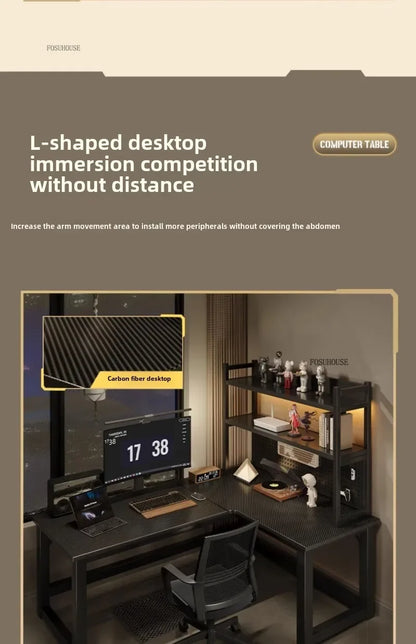 Integrated Bookshelf Writing Desk