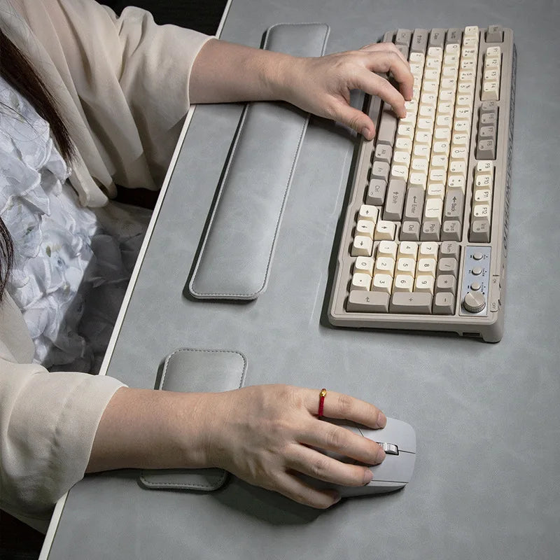 Leather Desk Pad & Wrist Rest Set