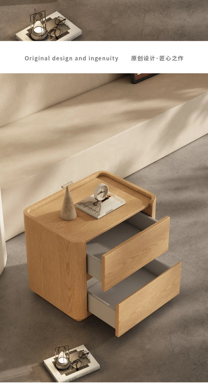 Modern Bedside Table with Integrated Storage