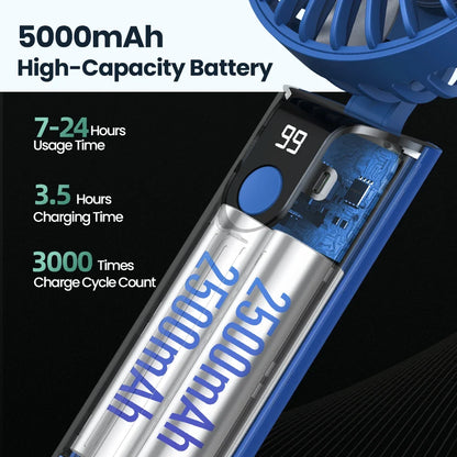 Rechargeable Mini Handheld Fan, 3 Speeds