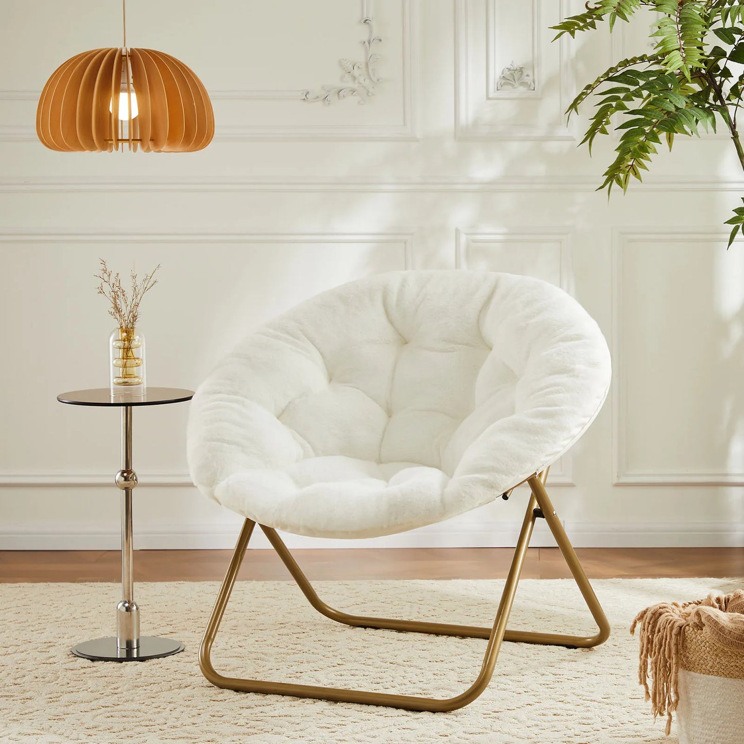 Alpine Faux Fur Saucer Chair