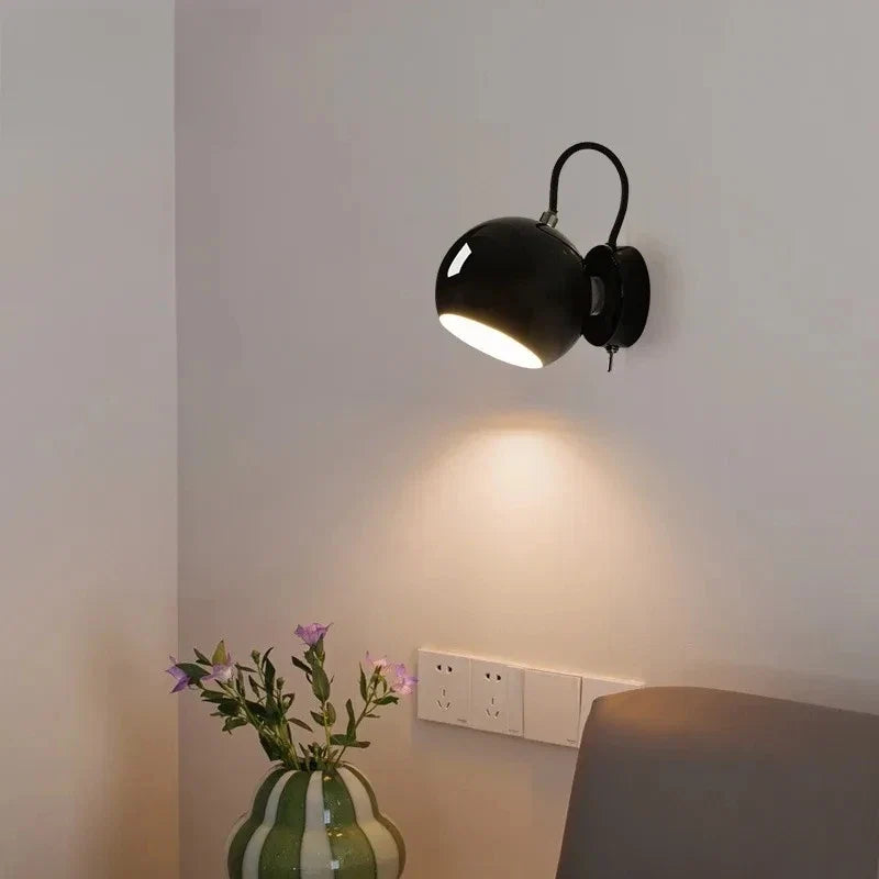 Rotating Dome Wall Light for Reading in Bed
