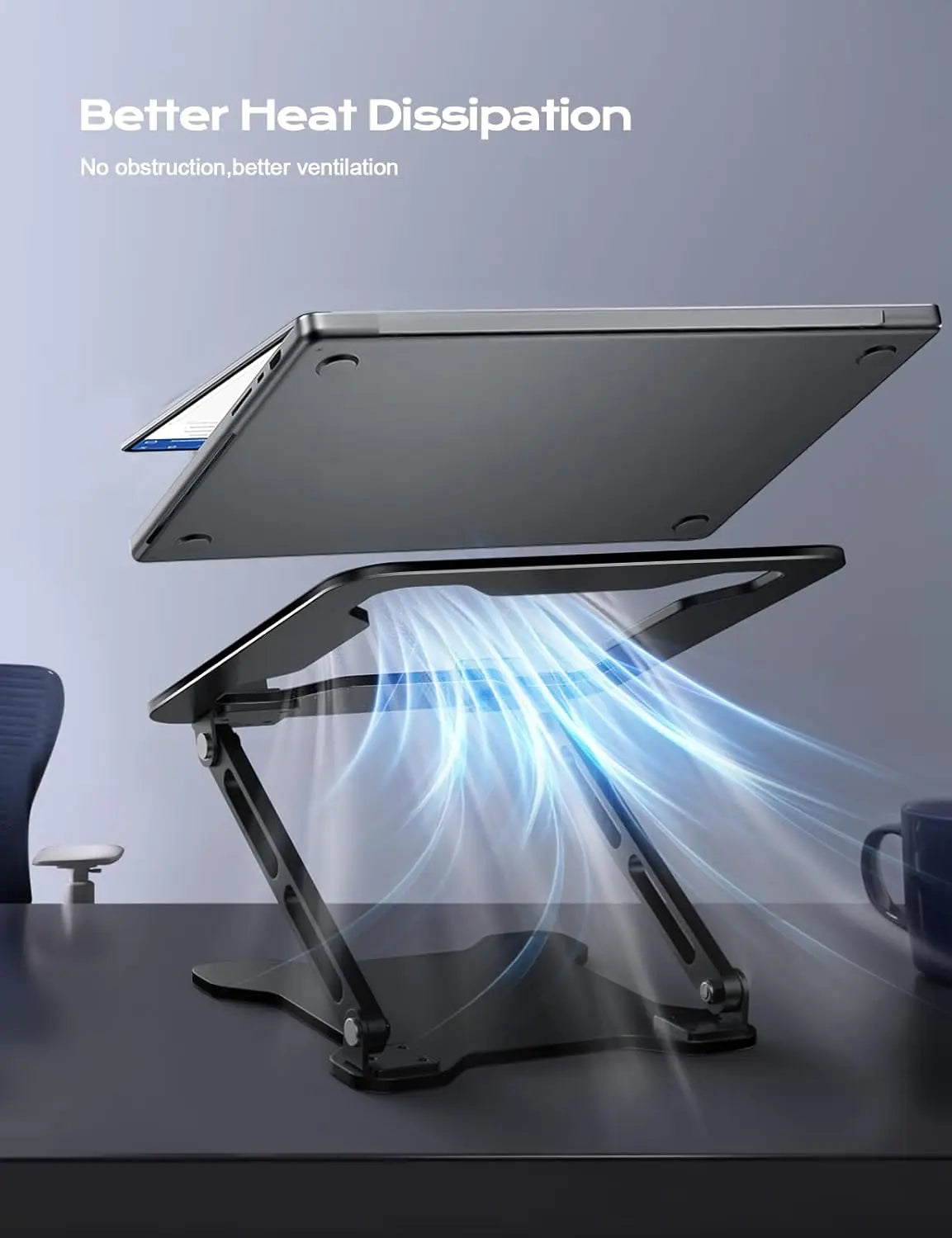 Metal Foldable Laptop Riser