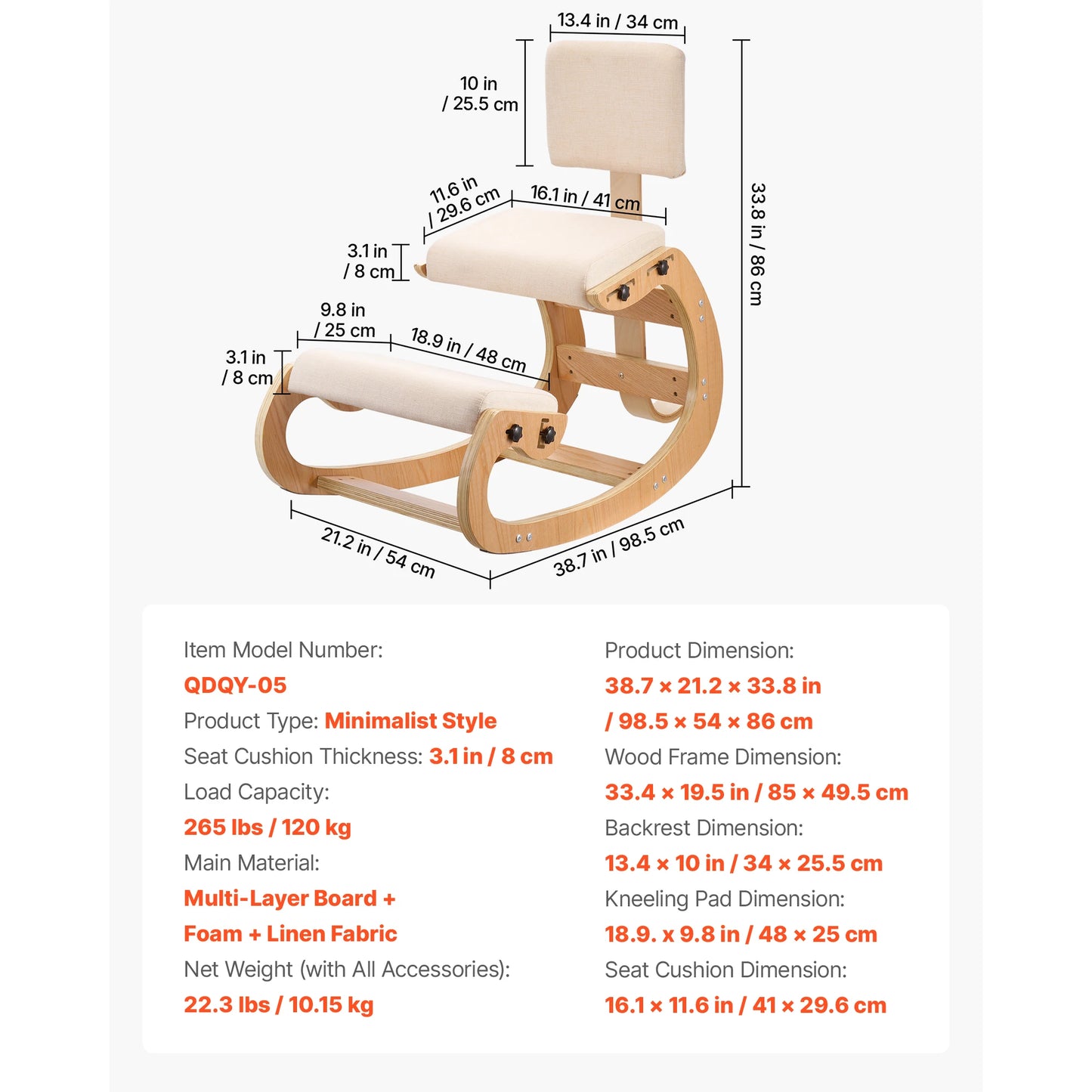 Ergove SucceBuy Wooden Kneeling Chair