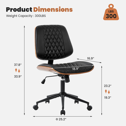 JHK Armless Ergonomic Office Chair