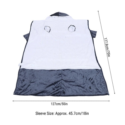 Wearable Heated Blanket Robe | Sleeves, Hood and Foot Pocket, 10 Heat Levels