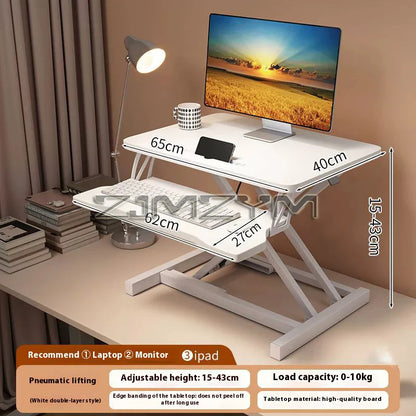 Foldable Laptop Desk with Storage & Keyboard Tray