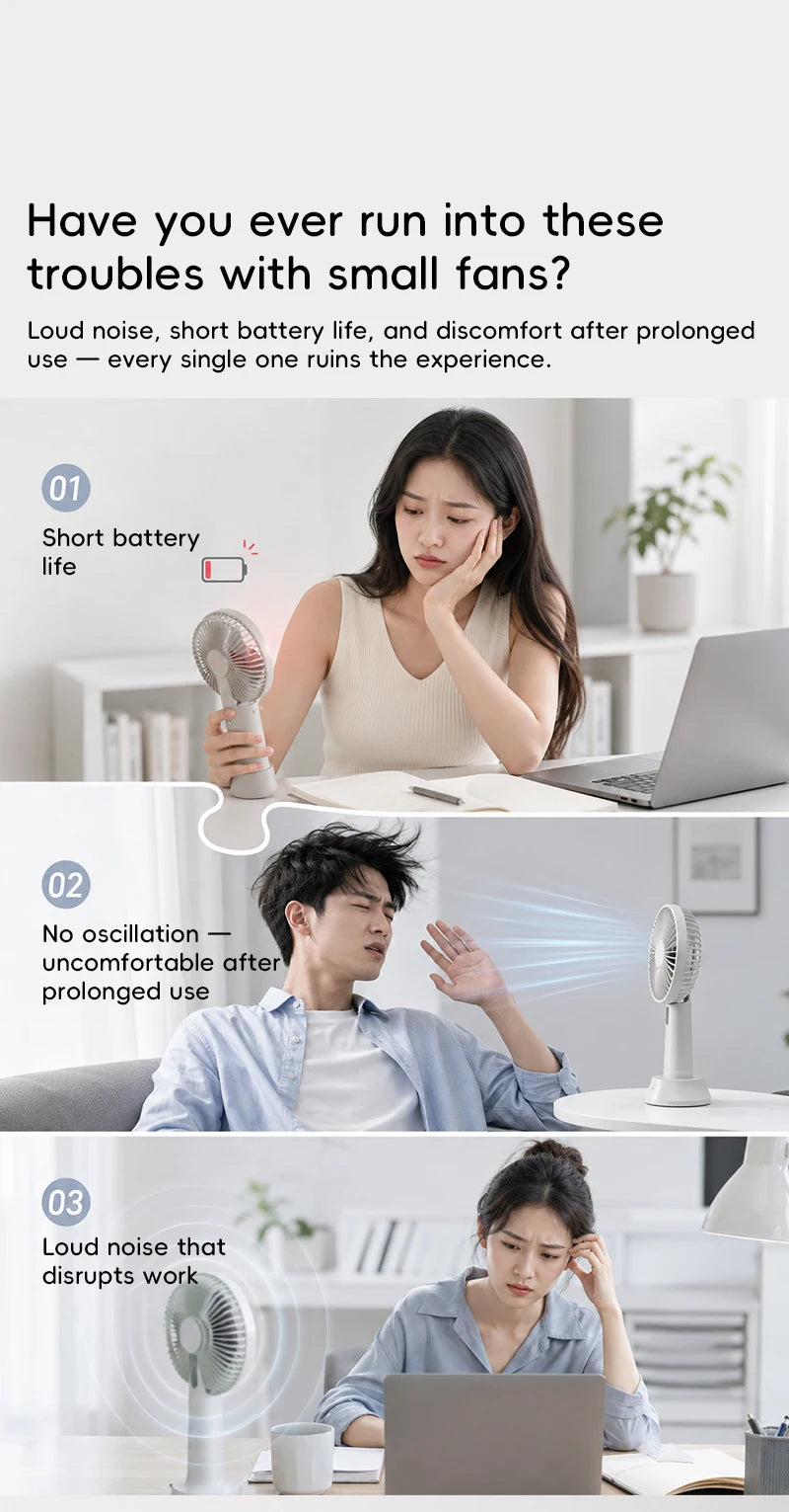 Smart Oscillating Desk Fan